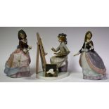 A Lladro figure, Still Life 5363; others, Jolie Girl With Parasol,