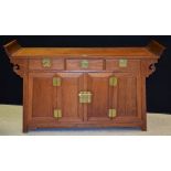 A Chinese hardwood side cabinet,