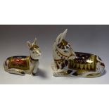 A Royal Crown Derby paperweight, Thistle Donkey, Govier's 2001 Annual paperweight,