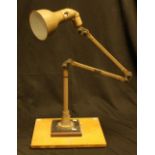 An early-mid 20th century Mek-Elek anglepoise type desk lamp