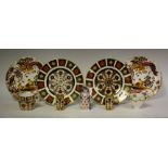 Royal Crown Derby - a pair of 1128 Imari dessert plates approx 22cm diameter, firsts,