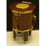 A brass bound mahogany novelty work box,