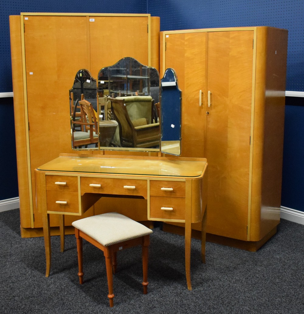 A mid-20th century bedroom suite,