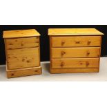 A Ducal pine bedside chest;