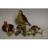 A Beswick model of a thrush;