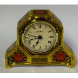A Royal Crown Derby Imari mantel clock,