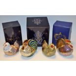 A Royal Crown Derby paperweight, Farmyard Cockerel, limited edition 1,329/5,000, gold stopper,