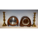 Boxes and Objects - an Art Deco inlaid mantle clock, silvered dial,