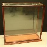 A large taxidermy/display cabinet, 100cm high, 105cm wide,