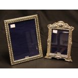 A silver photograph frame, London hallmarks, 23.5cm x 18.