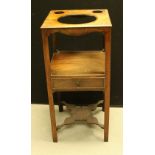 A George III mahogany washstand,