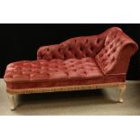 A Victorian style chaise longue
