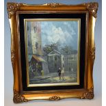 J Bunnett Paris signed, oil on canvas, framed,