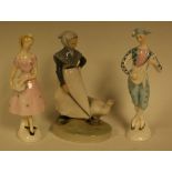 Ceramics - a Royal Doulton figure, Harlequin HN2186; another,