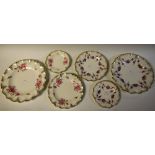 Ceramics - a Royal Crown Derby Royal Antoinette plate 27cm,
