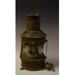 A Ship's lantern, date 1944,