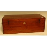 A large early 19th century mahogany box, made by Mathews, 27 Carey Street,