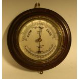 A marine aneroid barometer/thermometer, John Barker & Co Ltd,