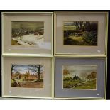 Pictures and Prints - Stanley Chapman, Mist In Upper Wharfedale, signed, watercolour,