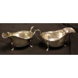 A pair of George V silver sauce boats, Barker Brothers Silver Ltd, Birmingham 1913, 5.