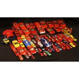 A collection of Ferrari die-cast model vehicles, including Burago, Maisto, Corgi, Hot Wheels,