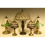 Lighting - a Tiffany style table lamp; others similar,