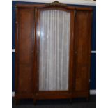 A Louis XV Revival gilt metal mounted armoire/wardrobe