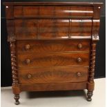 A Victorian mahogany 'Scotch' chest,