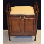 An Edwardian mahogany music stool, c.