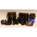 A pair of Hunter binoculars, 7 x 50, number 26835, LB168,