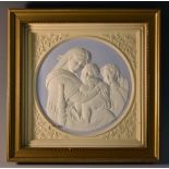 A large Italian Grand Tour Renaissance three-tone plaster square connoisseur's plaque,
