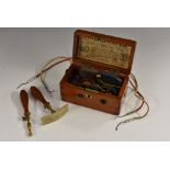 Medical - a 19th century miniature electromagnetic shocking coil,