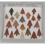 Antiquities - Stone Age, a choice collection of 22 Saharan arrowheads,
