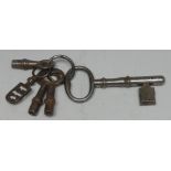 Cagophily - a 19th century door key, inscribed Servant Key No.1, Cells, 9.