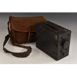 Photography - an early 20th century box camera, 21cm long,