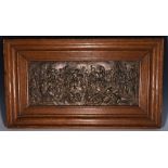 Napoleon - a 19th century dark patinated bas relief,