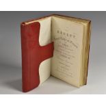 A Victorian red morocco leather pocket book or aide memoire,