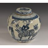 A Chinese ovoid ginger jar and cover,