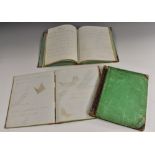 Mathematics and Geometry - a set of three 19th century exercise books,