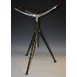 Fishing - an early 20th century 'shooting stick' fishing stool, by Hardy Bros Ltd, Alnwick,
