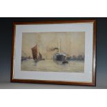 W J Pense? (English Marine School early 20th century) Steam and Sail signed, watercolour, 28.