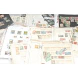 Stamps - box of Commonwealth on pages, albums, loose, thousands of stamps,