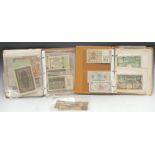 Banknotes, World: a collection of banknotes contained in two Boots ring bound albums,