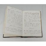 Royal Interest, Travel/Scandinavia and its Fjords - an early to mid-Victorian ink MS notebook,