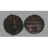 Coins, Ancient, Byzantine bronze follis, c.