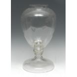 A 19th century cut glass inverted baluster bar-top spirit dispenser,