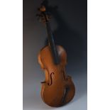 A 19th century violin, the one-piece back 33.