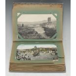 Postcards - vintage album containing a collection of assorted cards