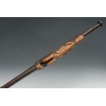 Tribal Art - a South African two-tone hardwood prestige staff,