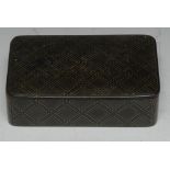 An early 20th century Russian lacquer rounded rectangular box,